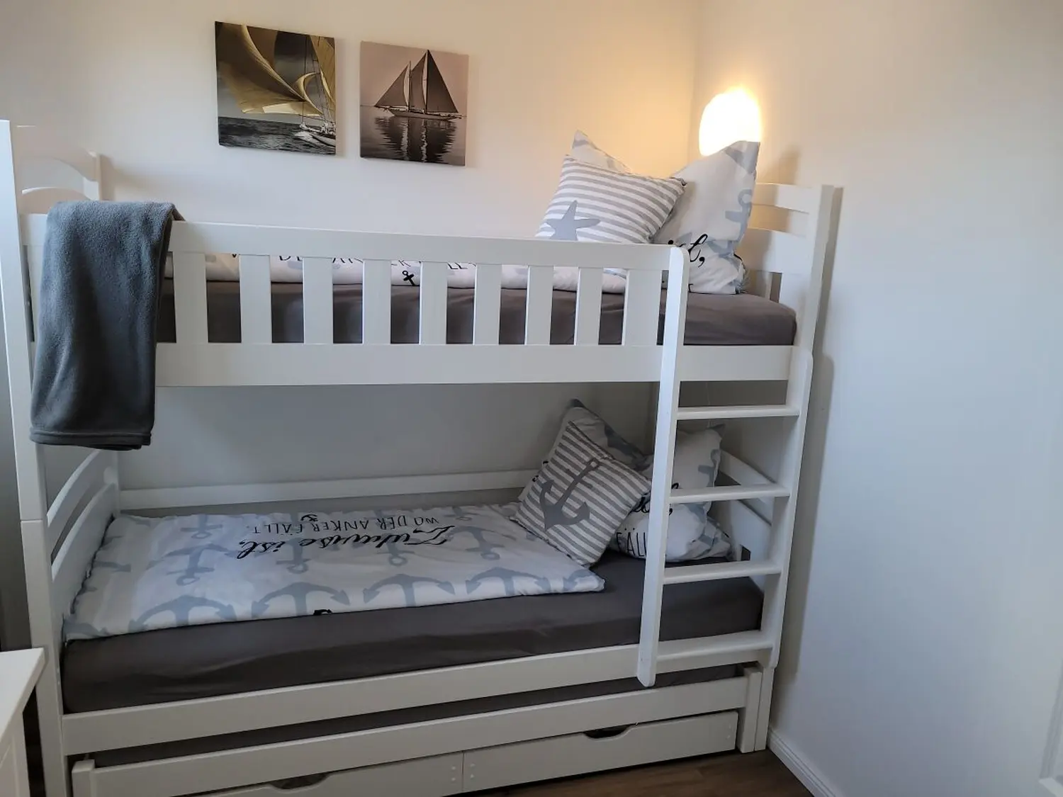Ferienwohnung Ankerplatz Wiek Schlafzimmer